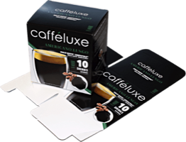Coffee box designed and printed by fineprint