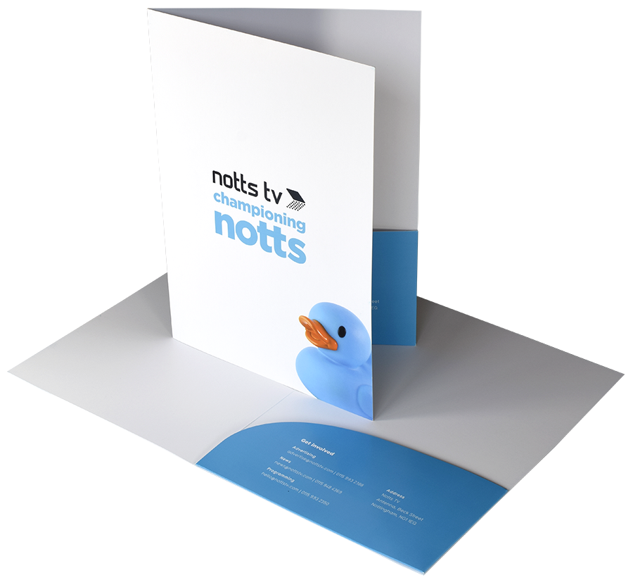 Presentation folder printing at Fineprint Nottingham
