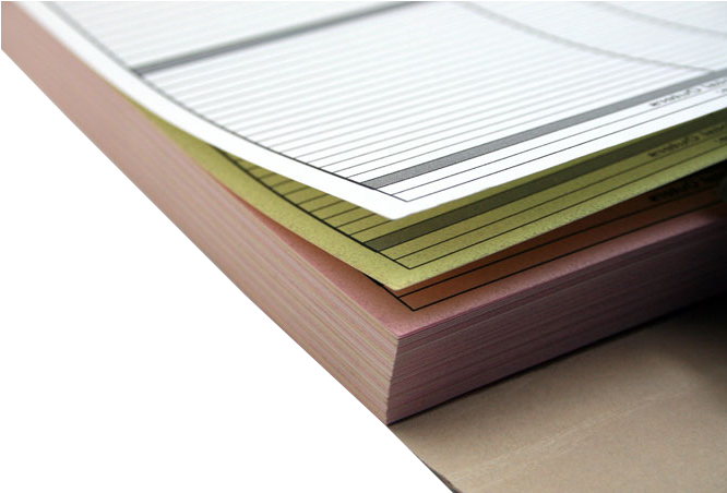 3 part ncr order pad with wrap around writing shield