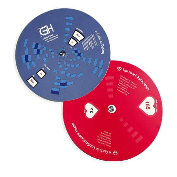 2 Spinning dials for educational purposes